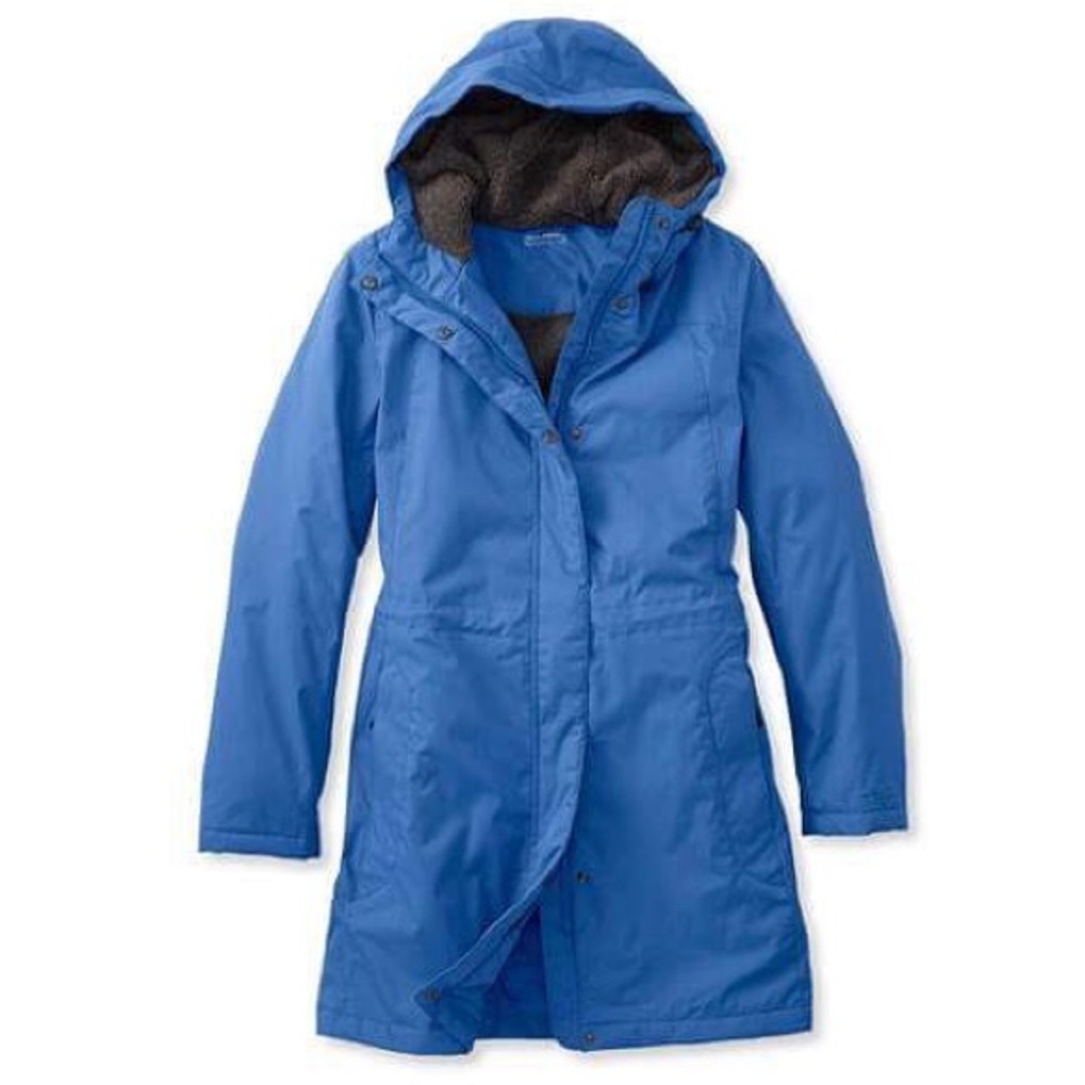 L.L. Bean Women's Blue Hooded Puffer Coat